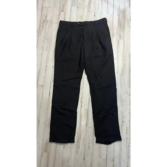 Nautica Men's Black Dress Pants Size 34x32 Classic Fit Formal Flat Front - Picture 1 of 4